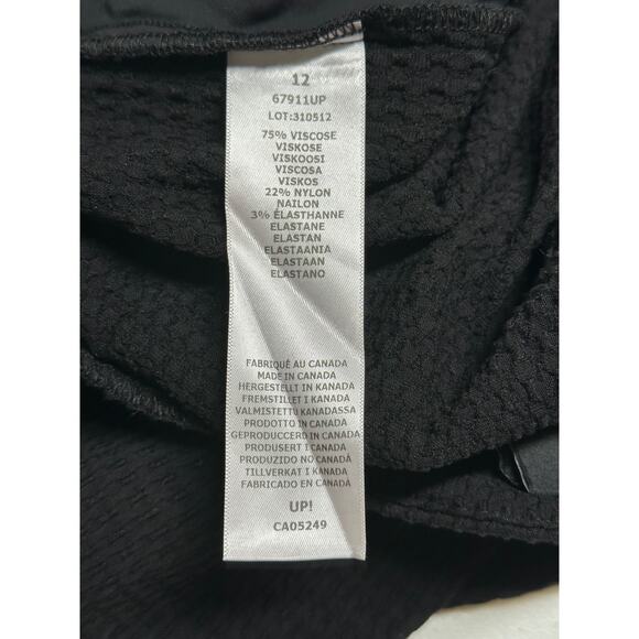 Up! Pants Womens 12 Black Slim Ankle Crop Stretch Textured Minimalist Capsule - Picture 5 of 8